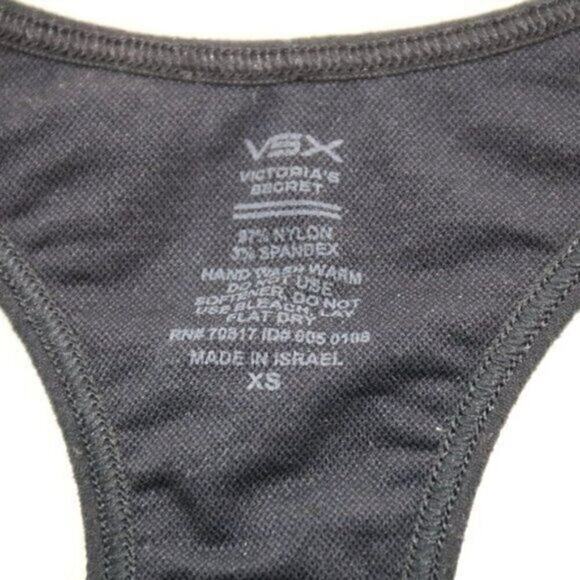 Women's Victoria Secret Sport VSX Black Tank Sports Bra X-Small - Picture 2 of 4